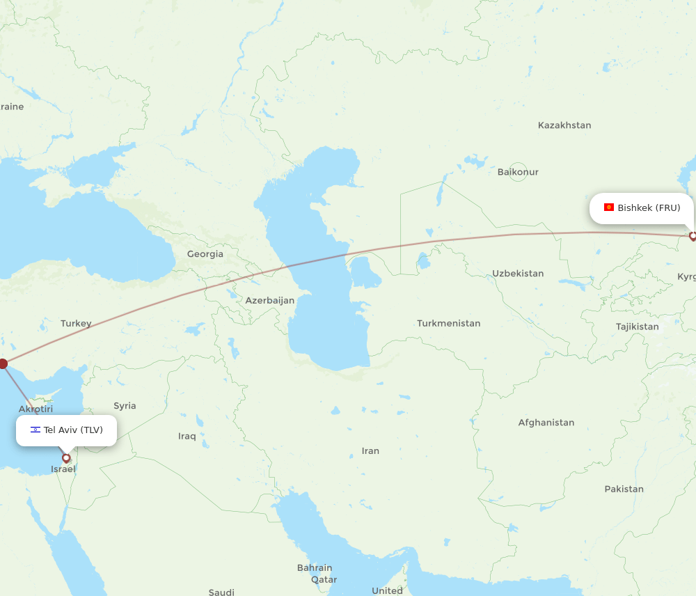 FRU-TLV flight routes