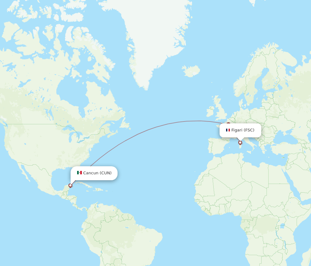 FSC-CUN flight routes