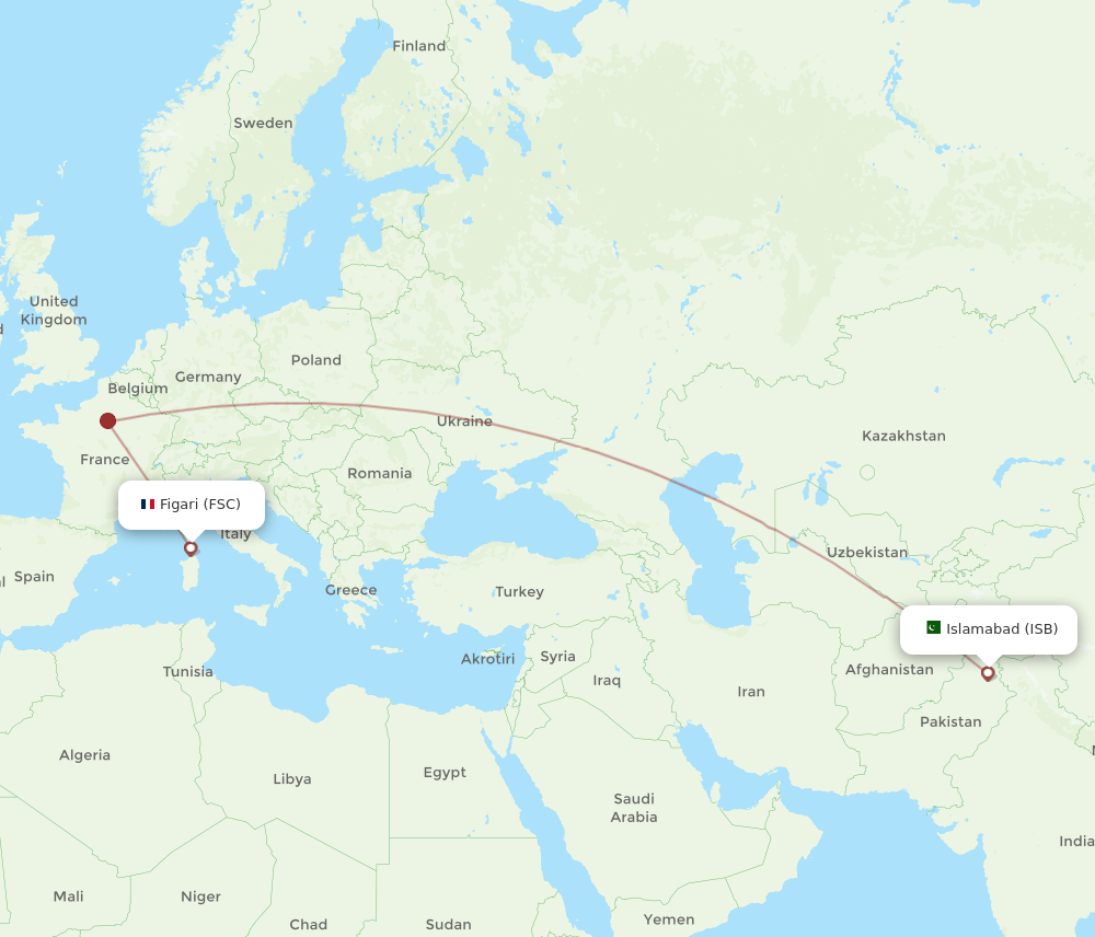 FSC-ISB flight routes