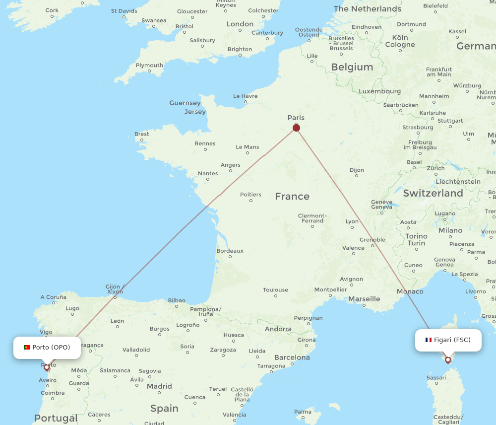 FSC-OPO flight routes