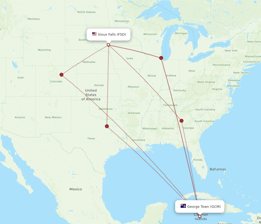 FSD-GCM flight routes