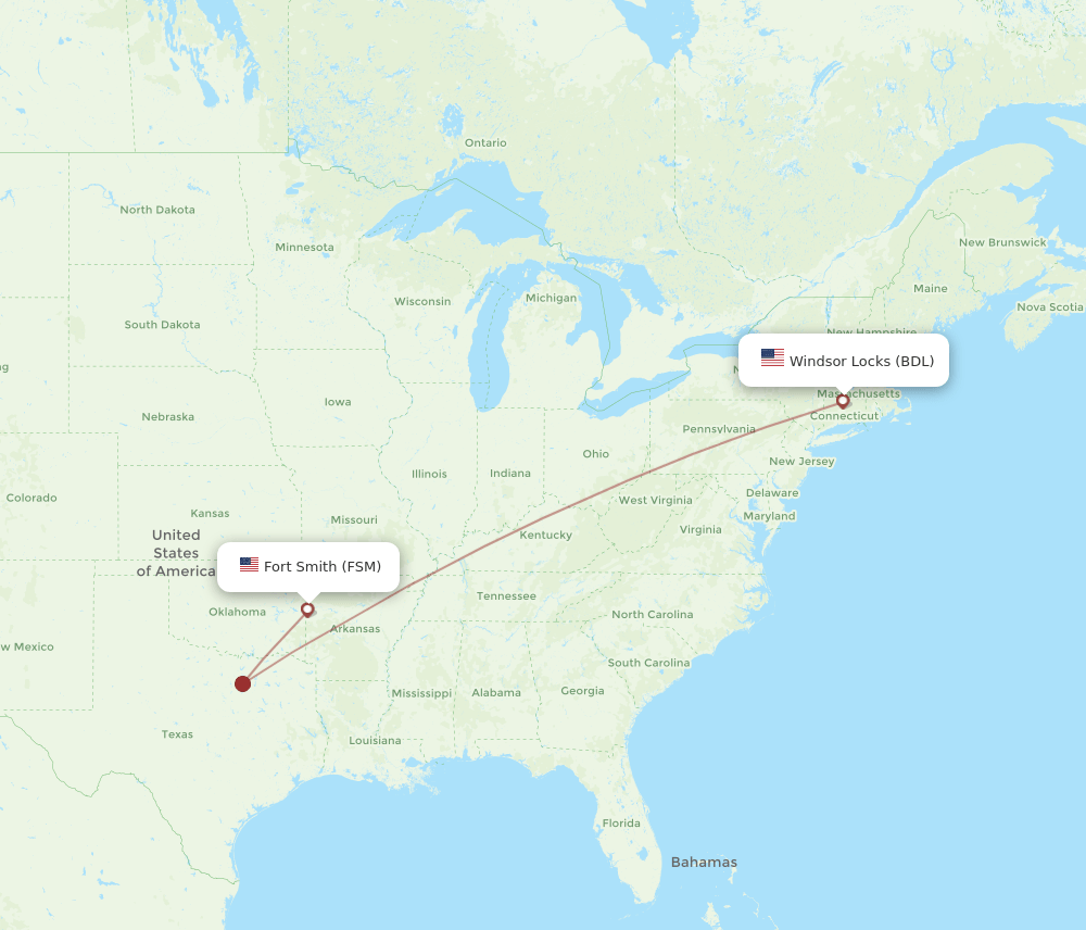 FSM-BDL flight routes