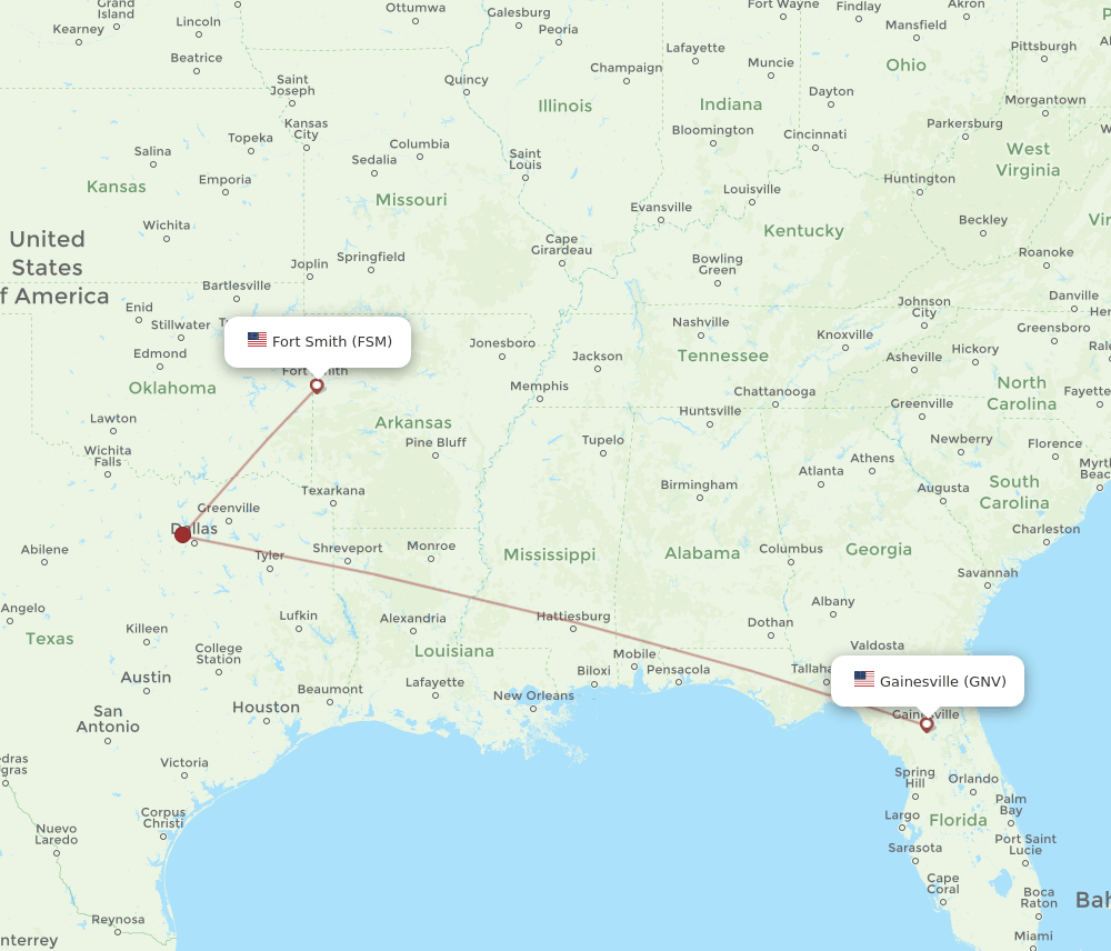 FSM-GNV flight routes