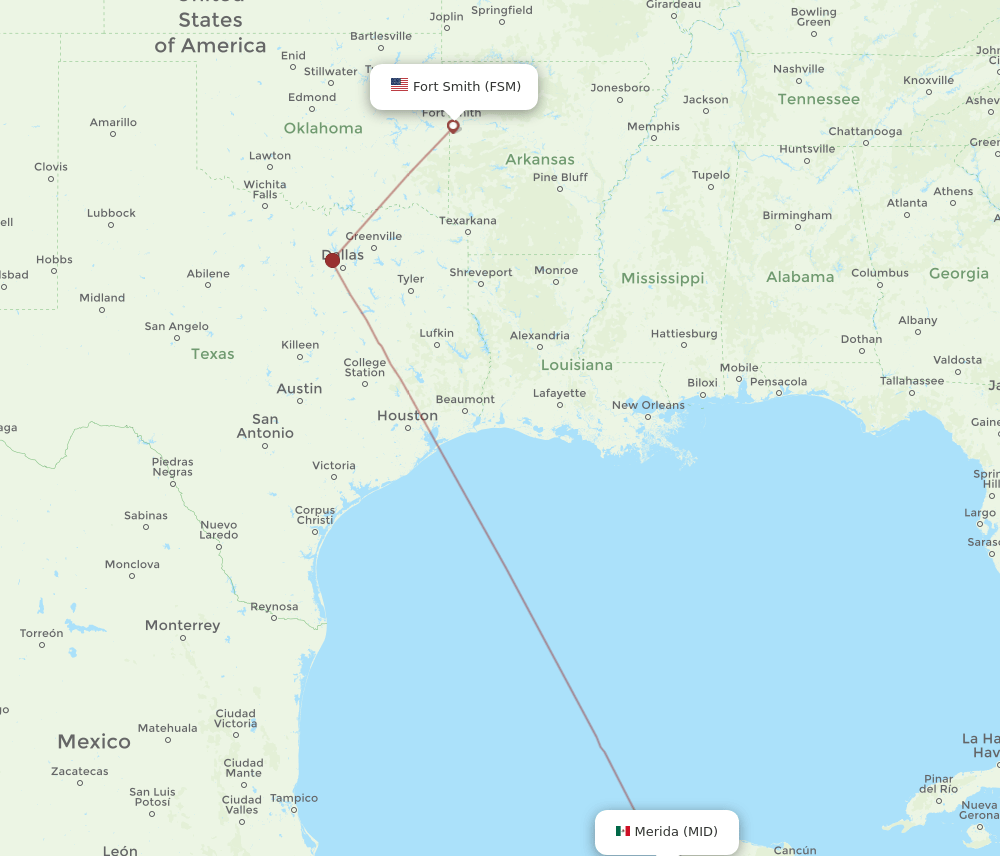 FSM-MID flight routes