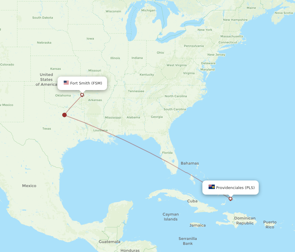 FSM-PLS flight routes