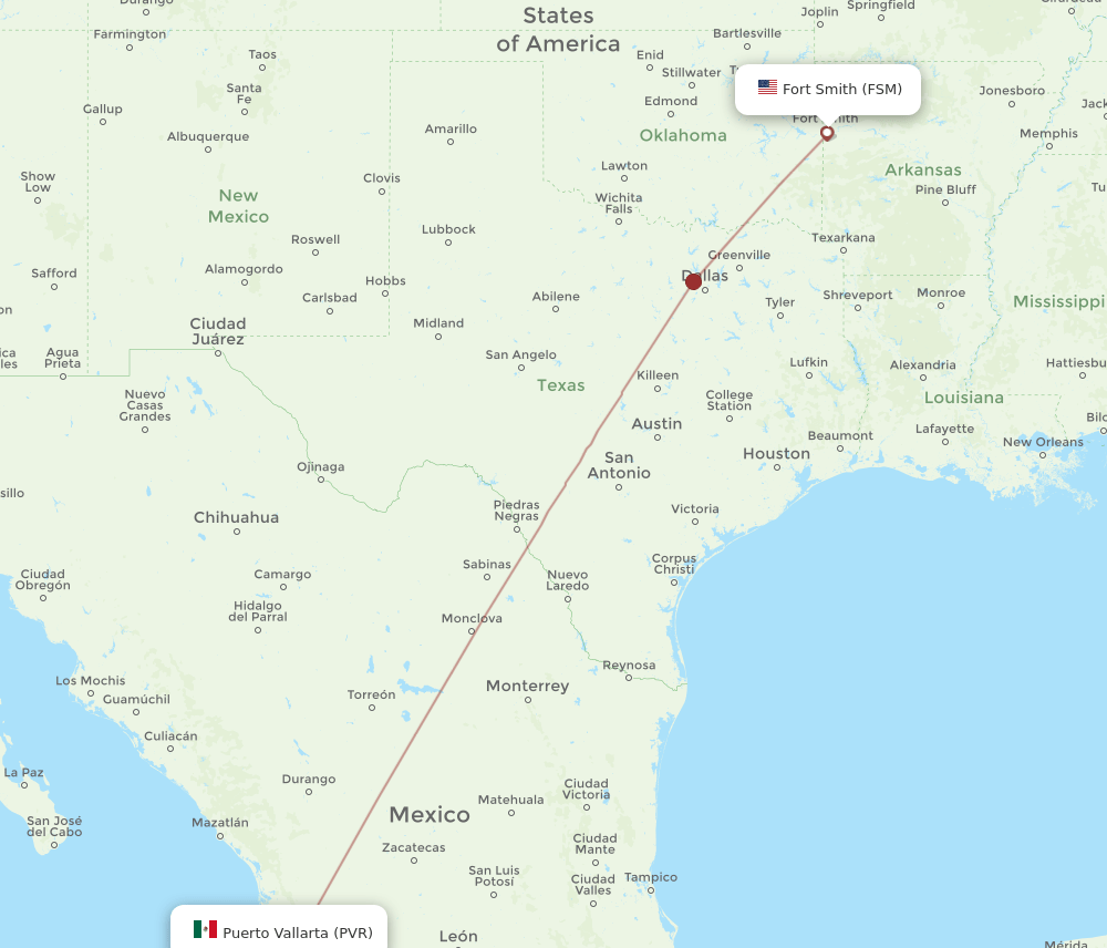 FSM-PVR flight routes