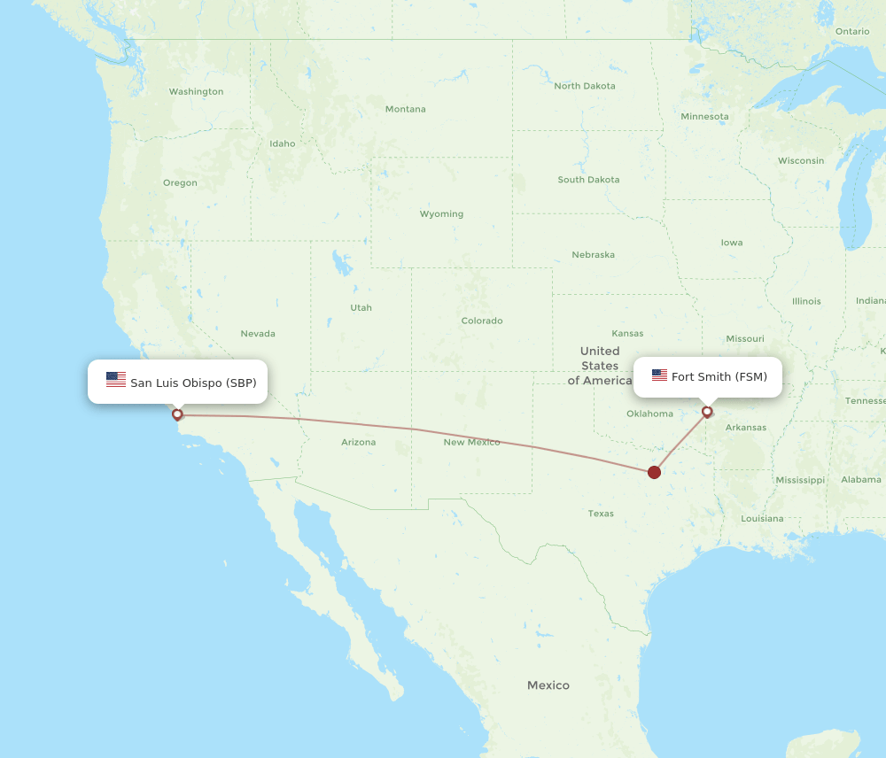 FSM-SBP flight routes
