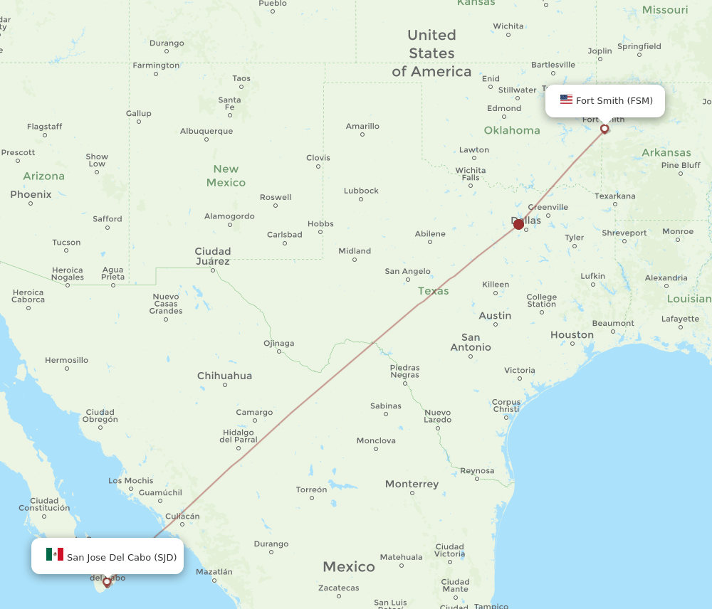 FSM-SJD flight routes