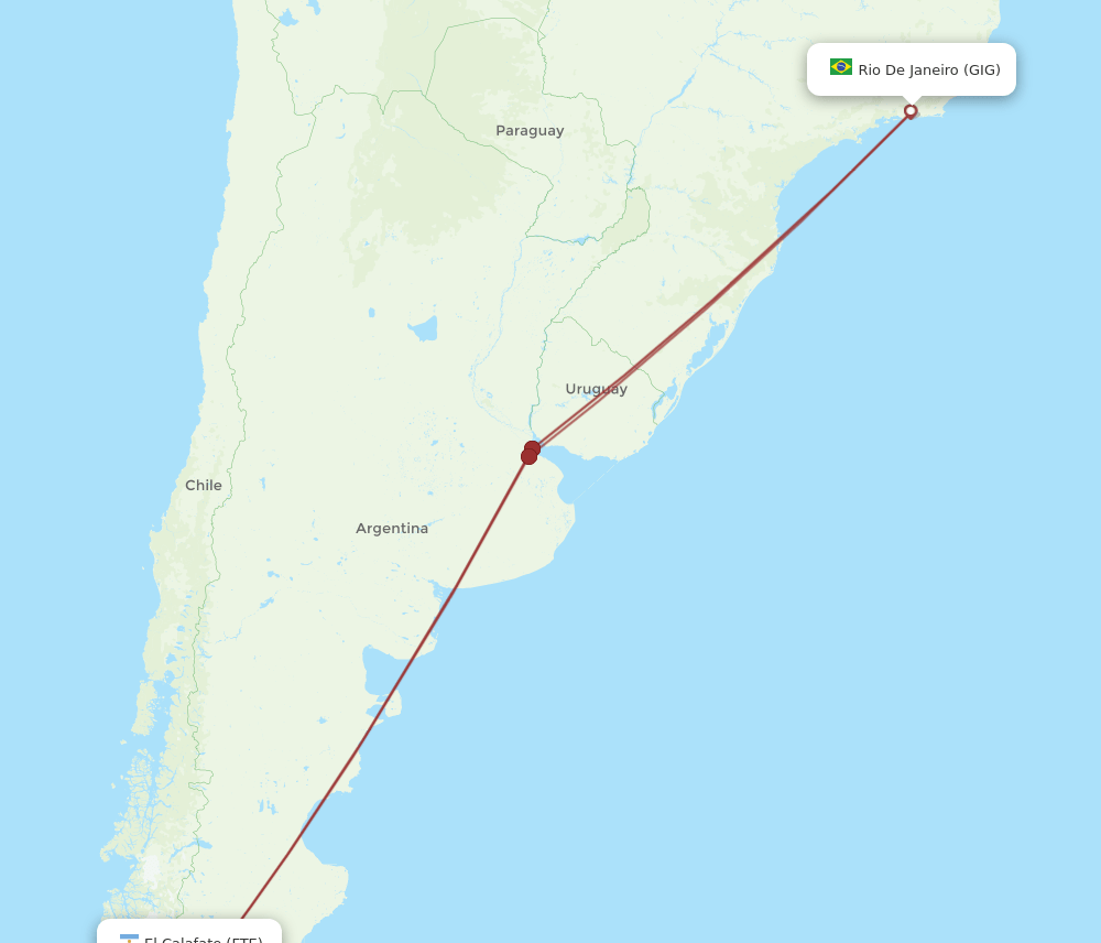 FTE-GIG flight routes