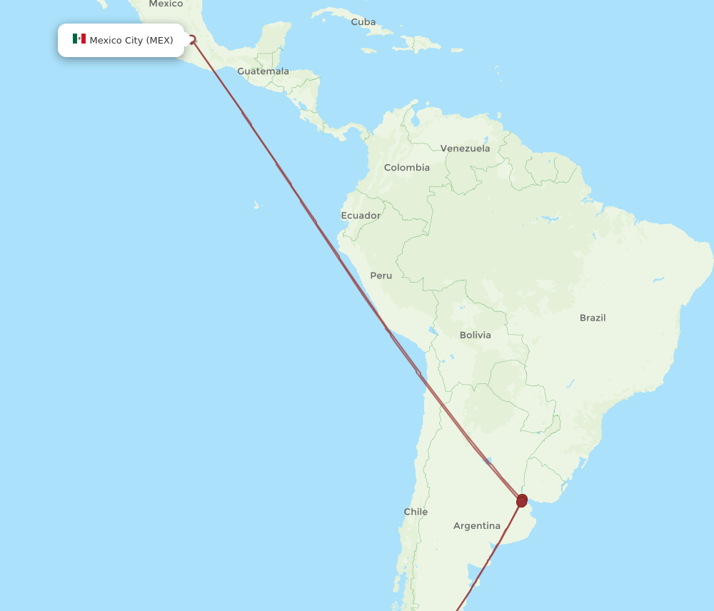 FTE-MEX flight routes