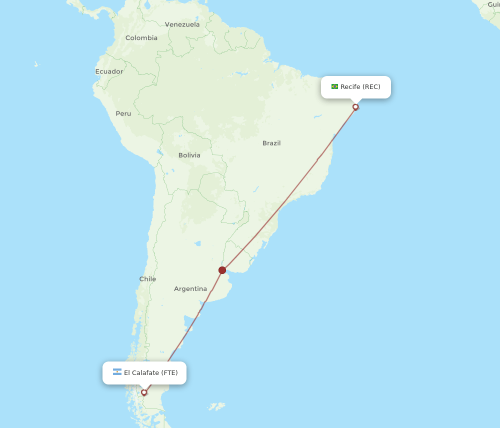 FTE-REC flight routes
