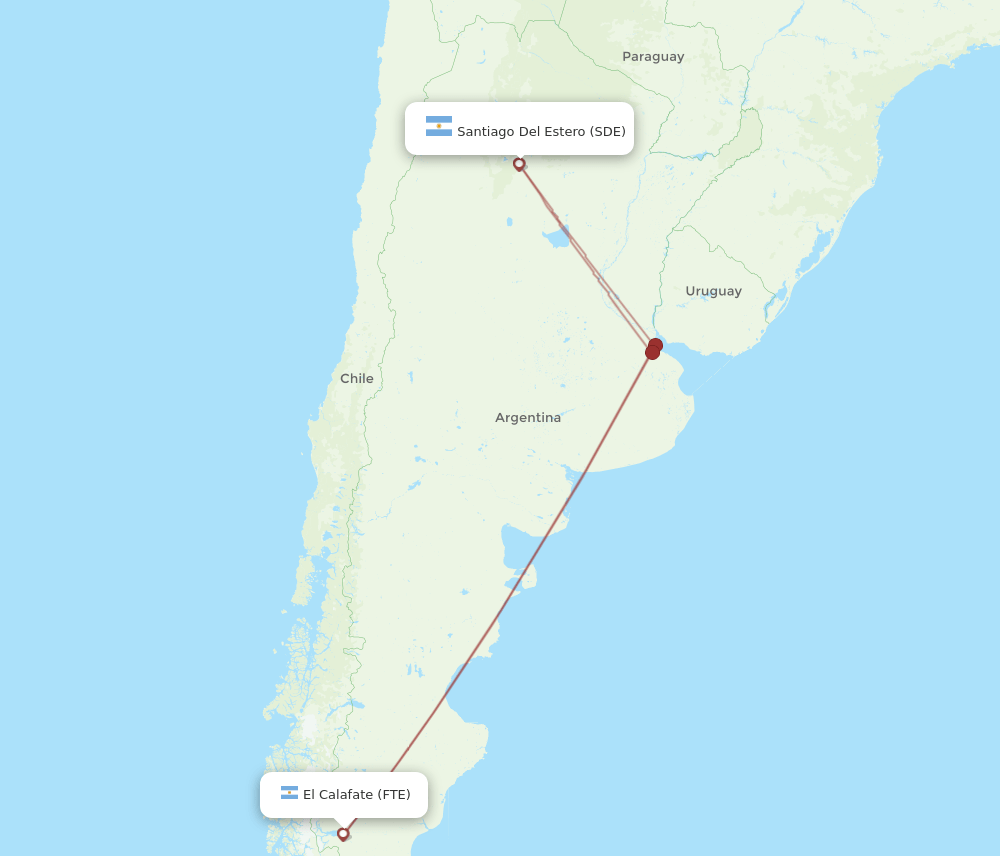 FTE-SDE flight routes
