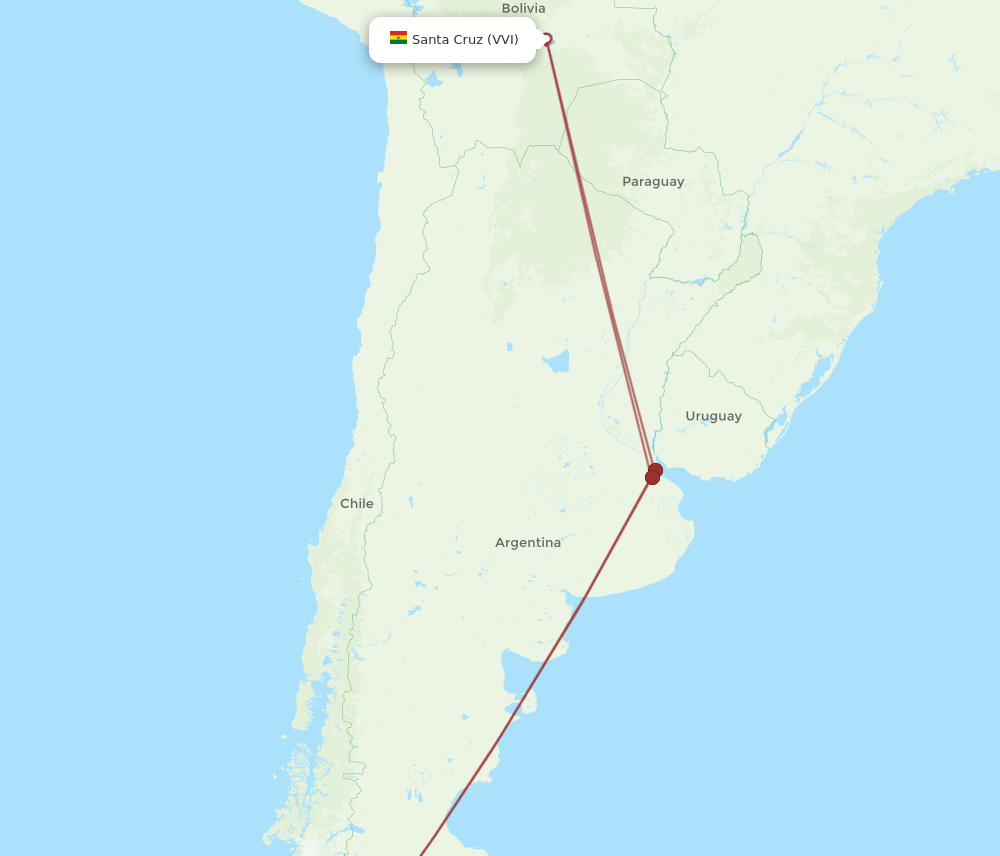 FTE-VVI flight routes