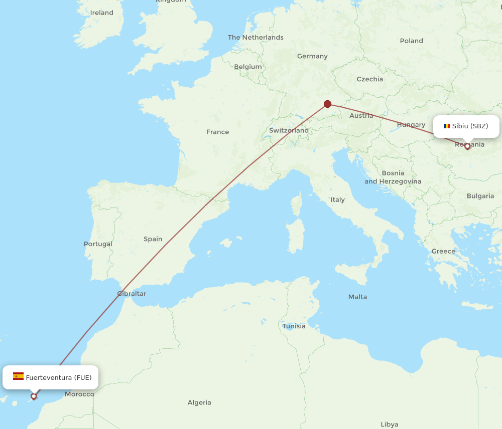 FUE-SBZ flight routes
