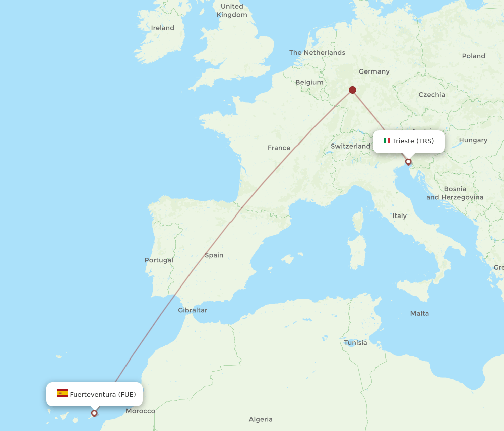 FUE-TRS flight routes
