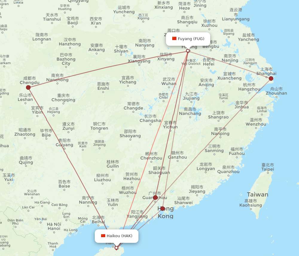 FUG-HAK flight routes
