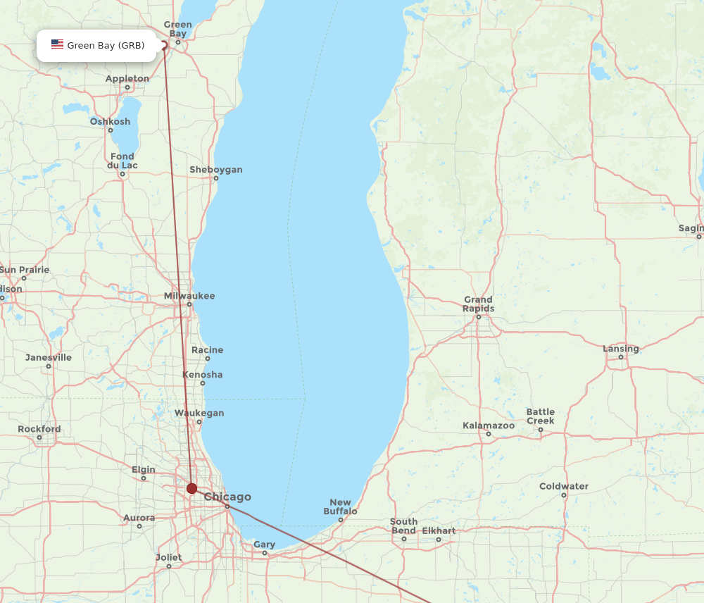 FWA-GRB flight routes