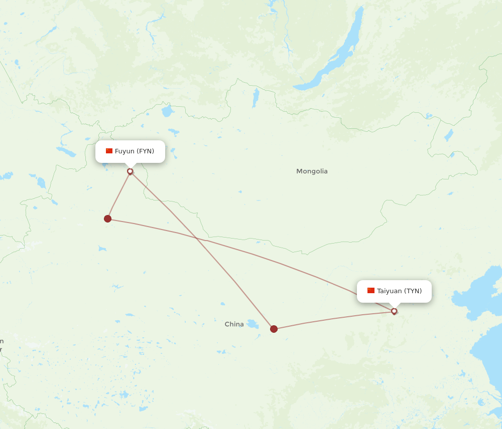 FYN-TYN flight routes