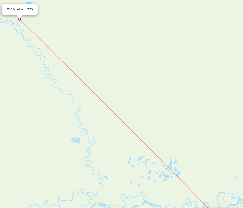 Fort Yukon - Venetie route map and flight paths