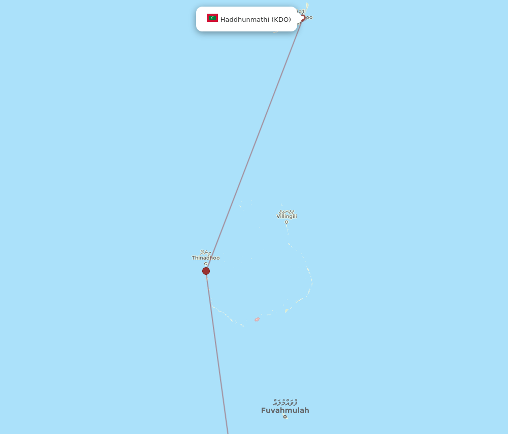 GAN to KDO flights and routes map