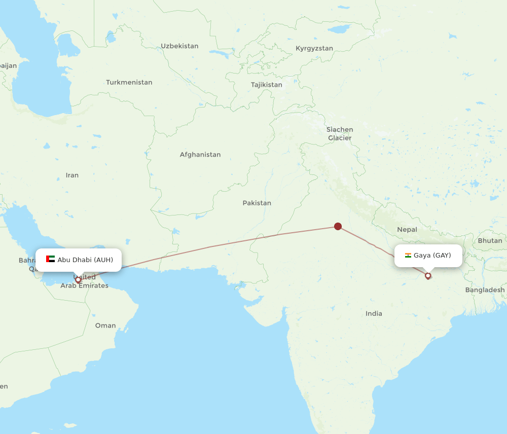 GAY-AUH flight routes