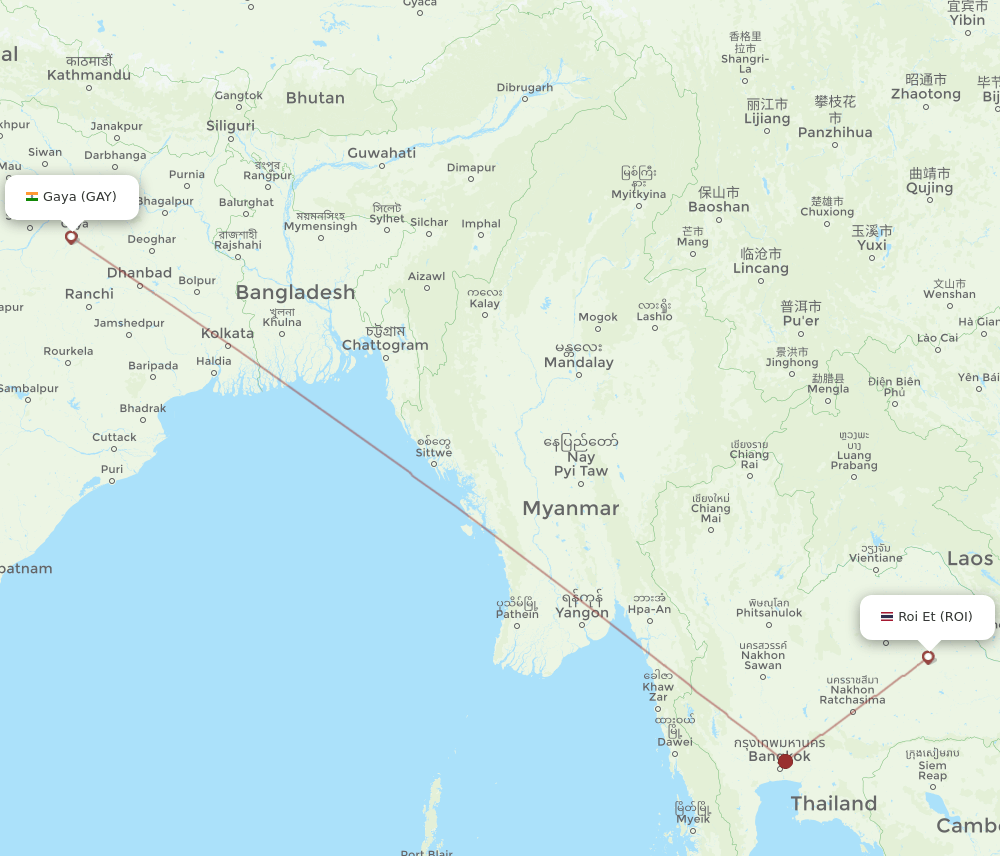 GAY-ROI flight routes