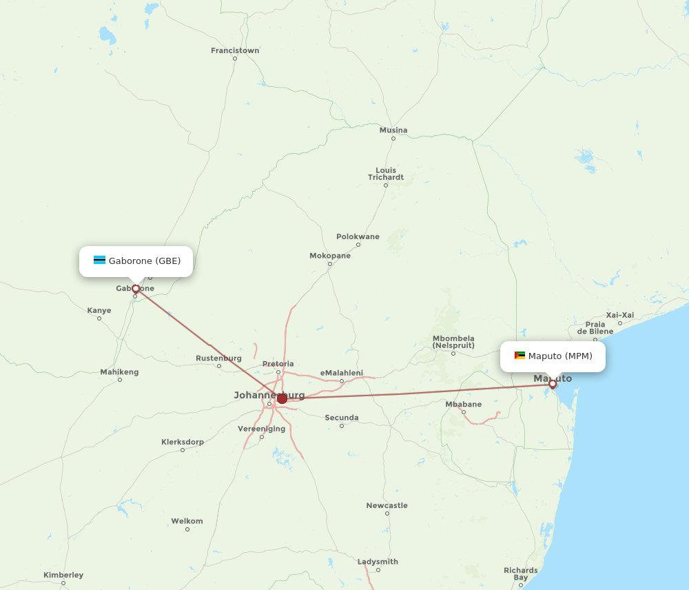 GBE-MPM flight routes