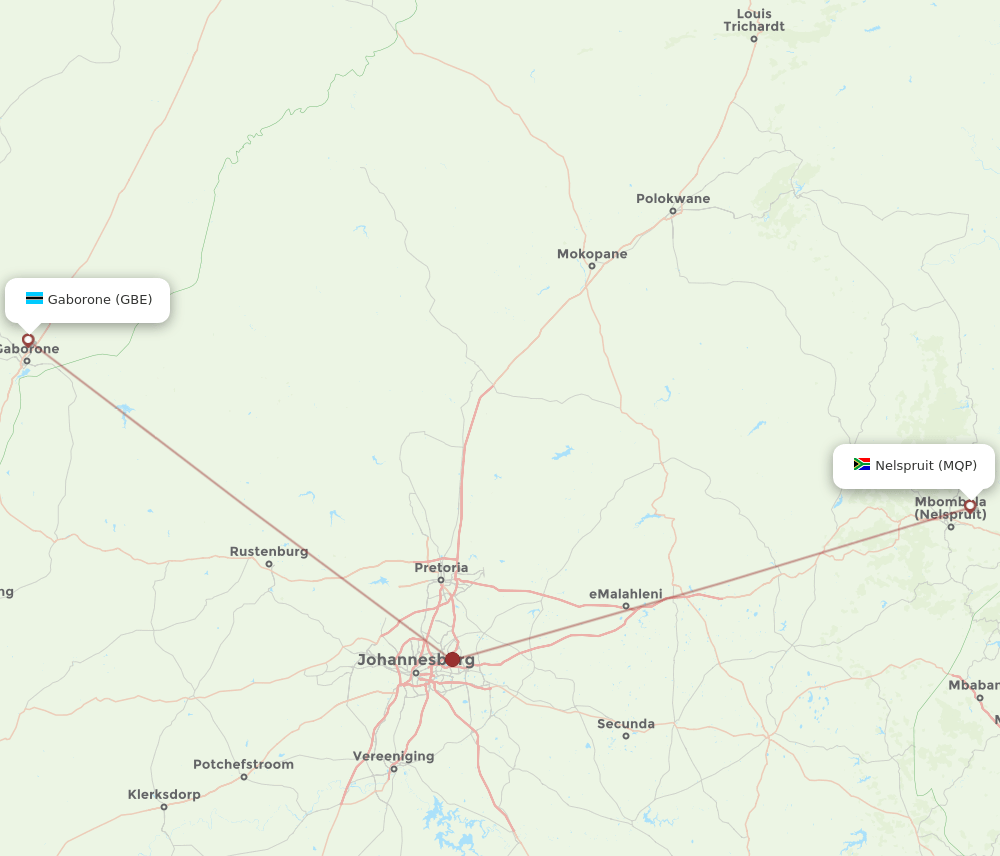 GBE-MQP flight routes