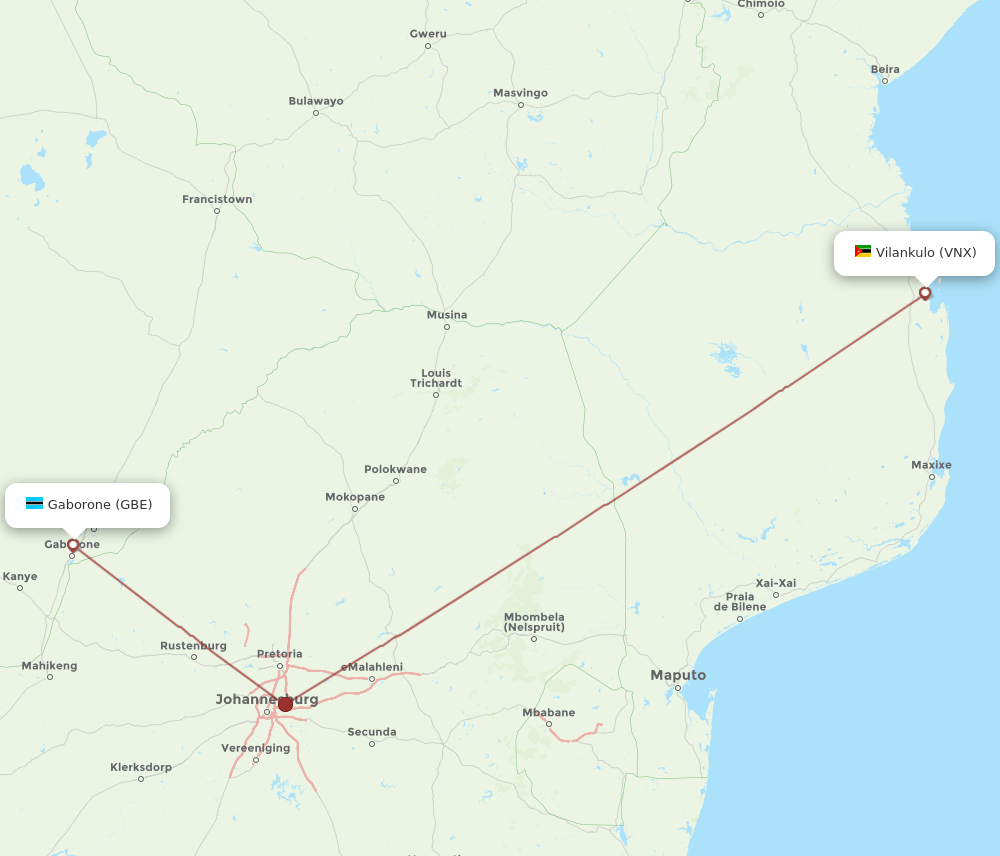 GBE-VNX flight routes