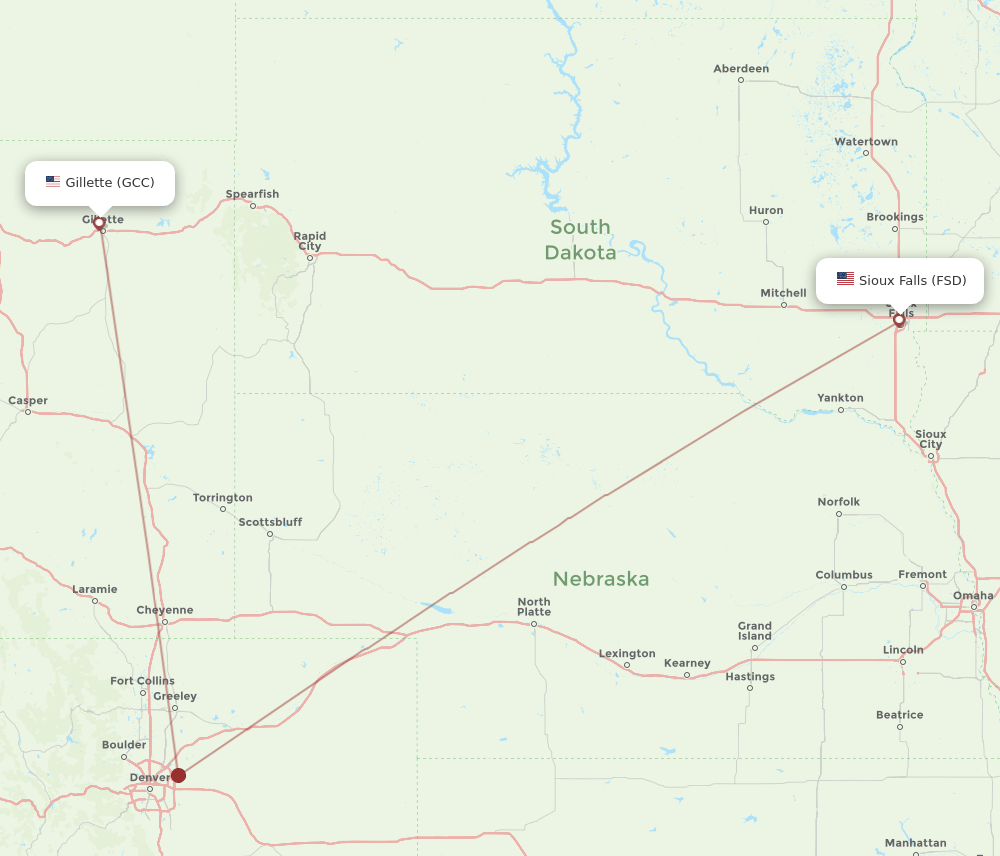 GCC-FSD flight routes