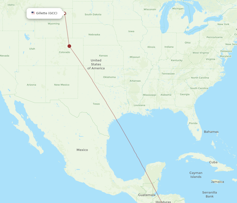GCC-LIR flight routes