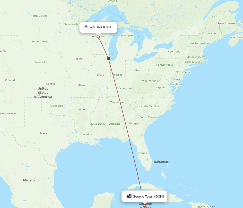 GCM-CWA flight routes