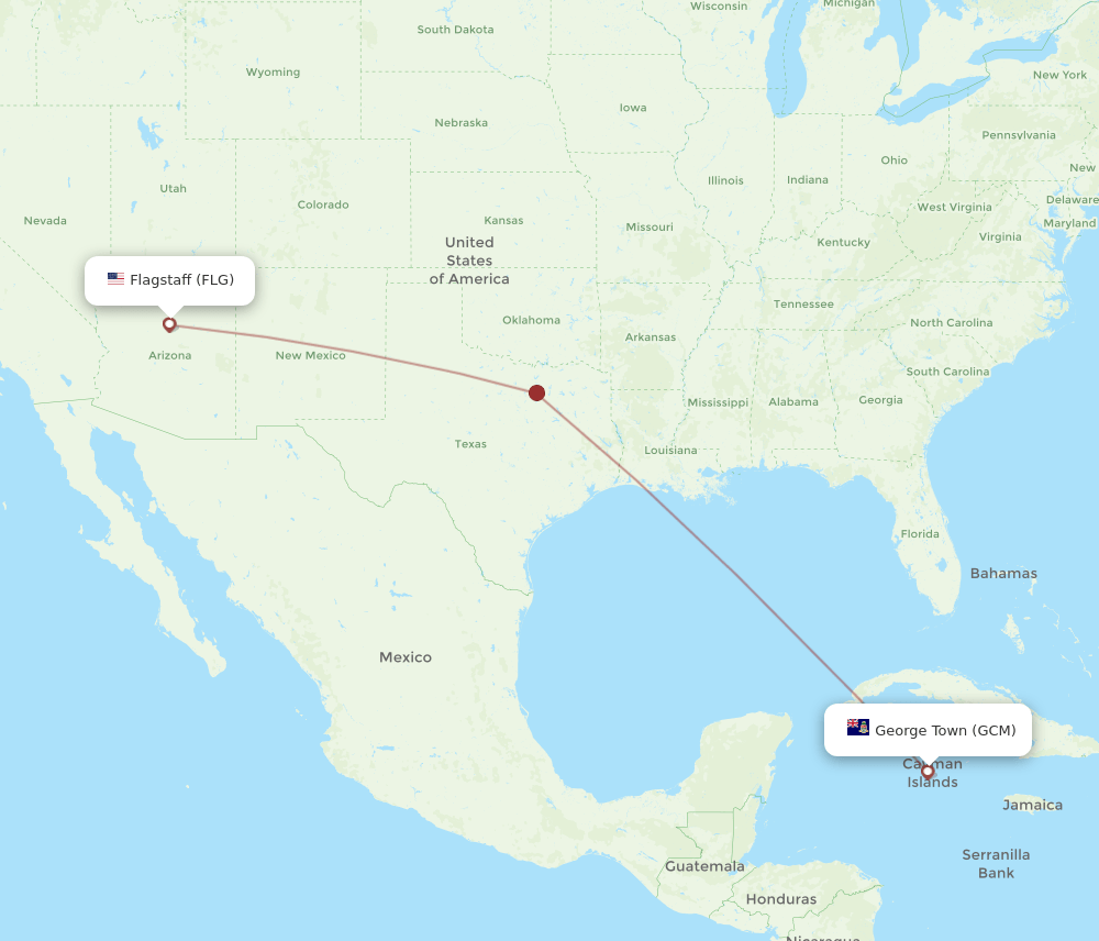 GCM-FLG flight routes