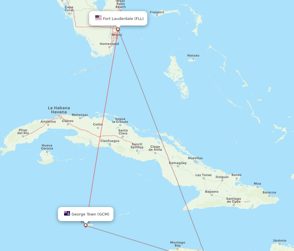 GCM-FLL flight routes