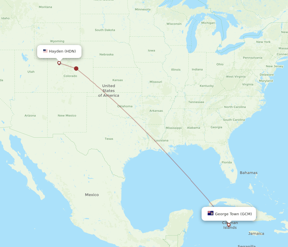 GCM-HDN flight routes