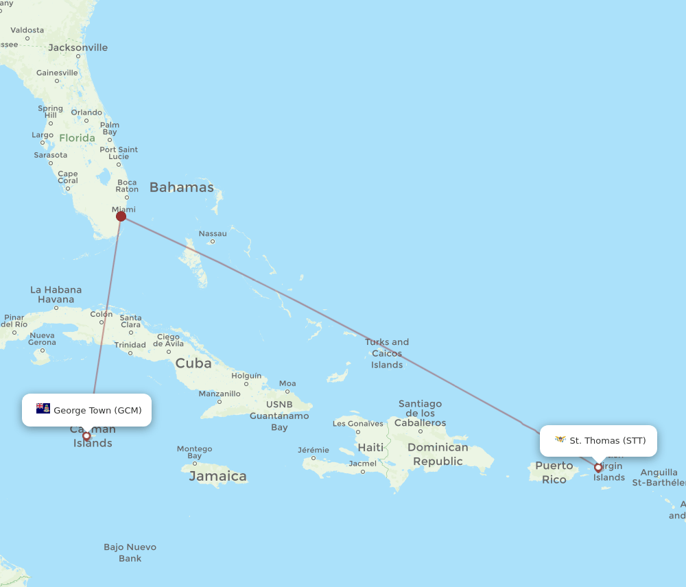GCM-STT flight routes