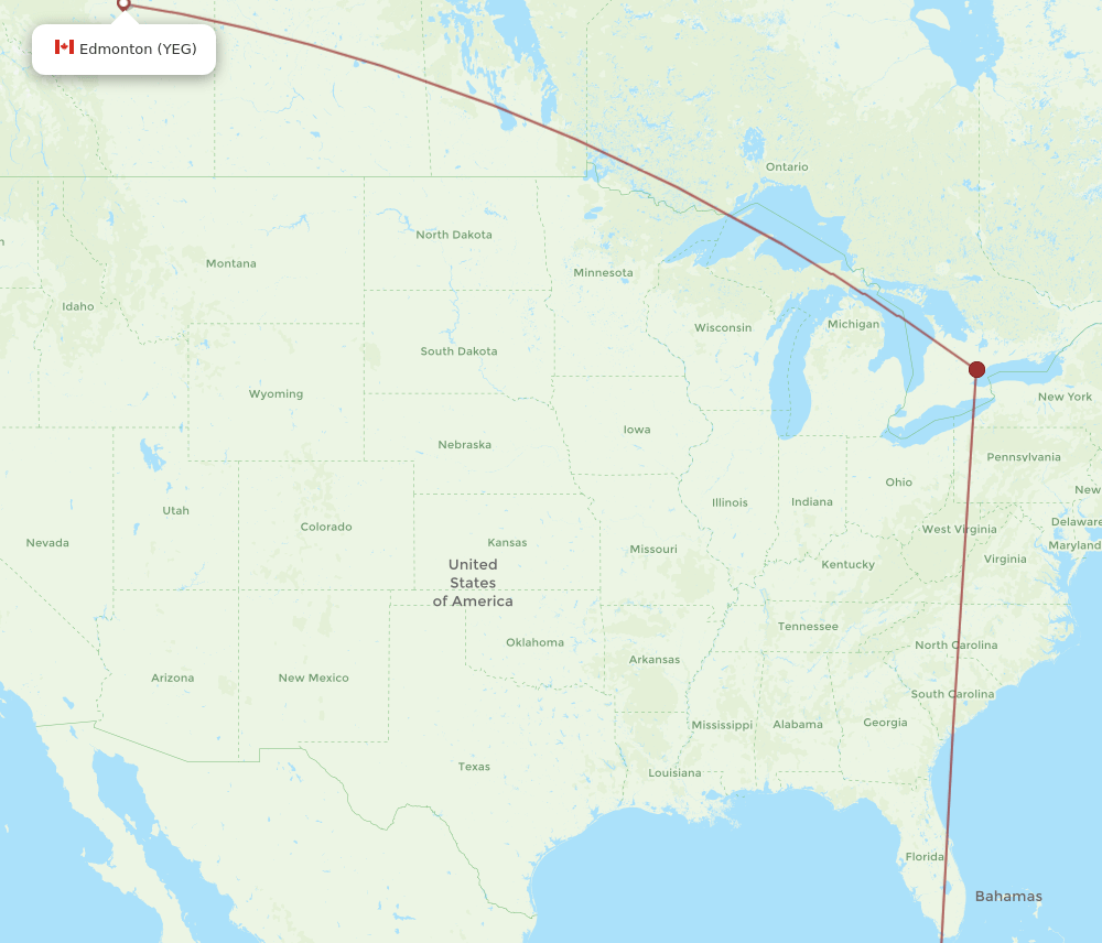 GCM-YEG flight routes