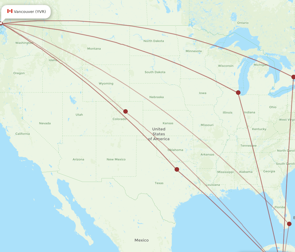 GCM-YVR flight routes