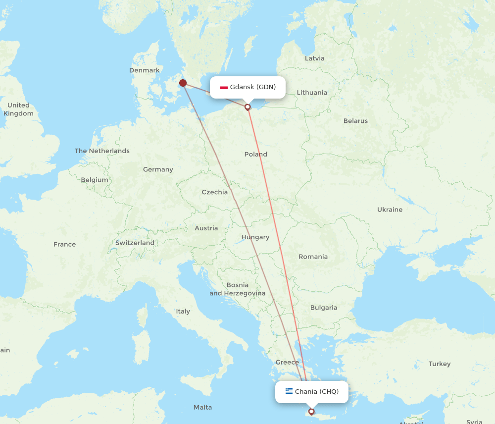 GDN-CHQ flight routes