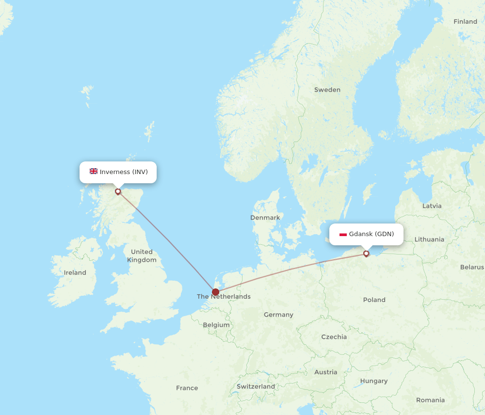 GDN-INV flight routes
