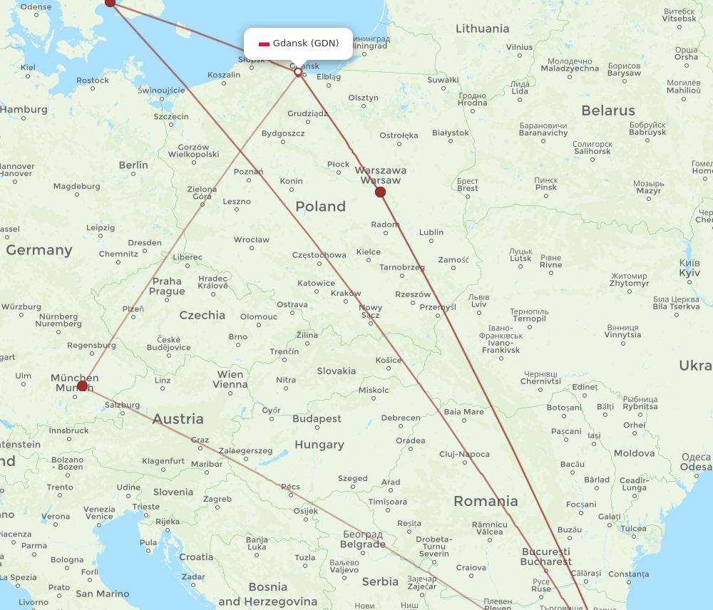 GDN-IST flight routes