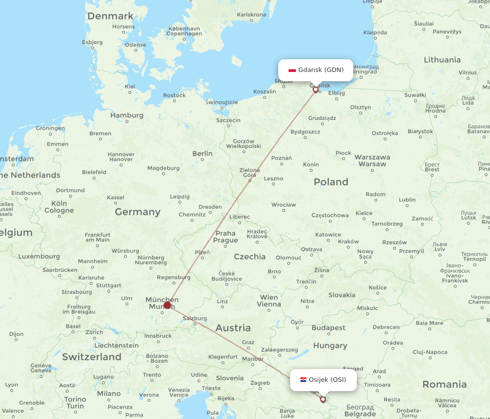 GDN-OSI flight routes
