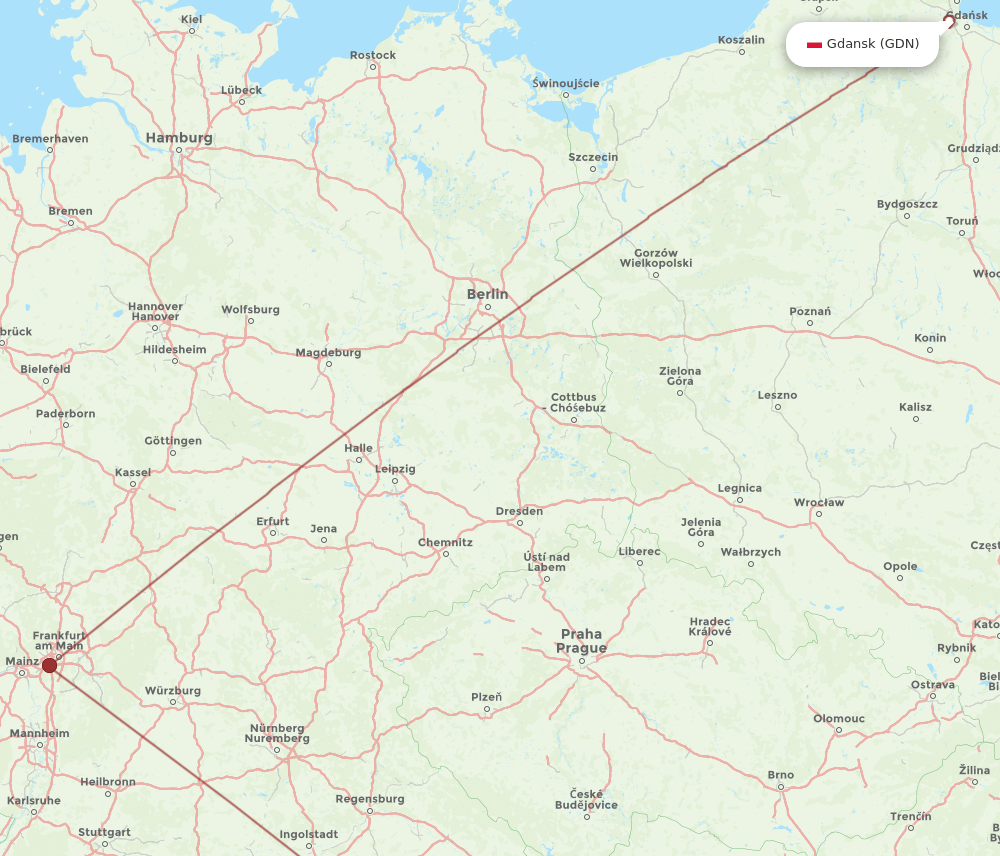 GDN-SZG flight routes