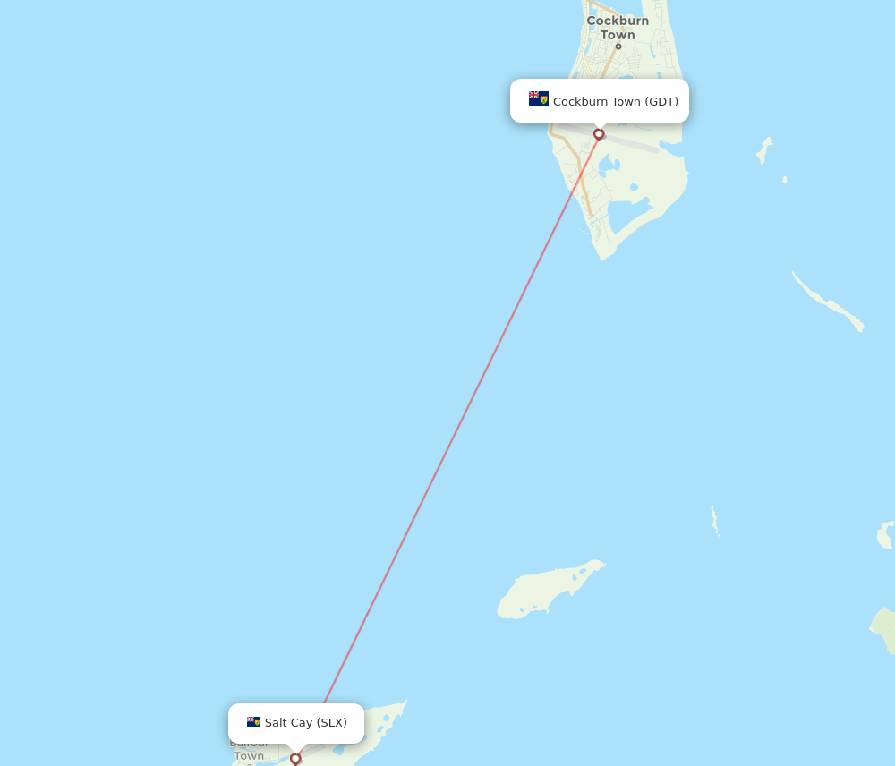 GDT to SLX flights and routes map