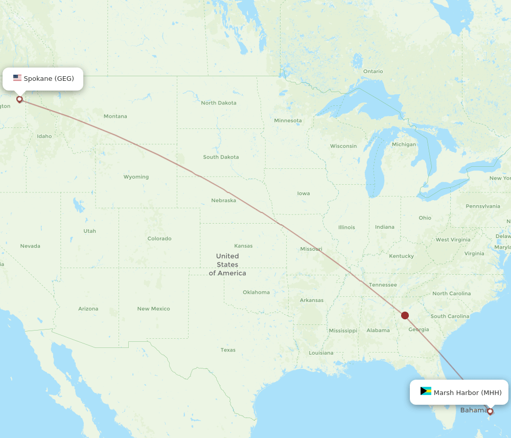 GEG-MHH flight routes