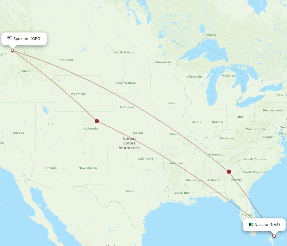 GEG-NAS flight routes
