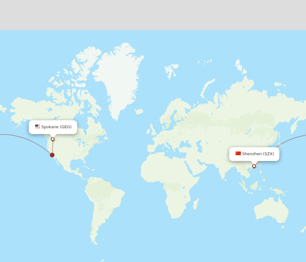 GEG-SZX flight routes