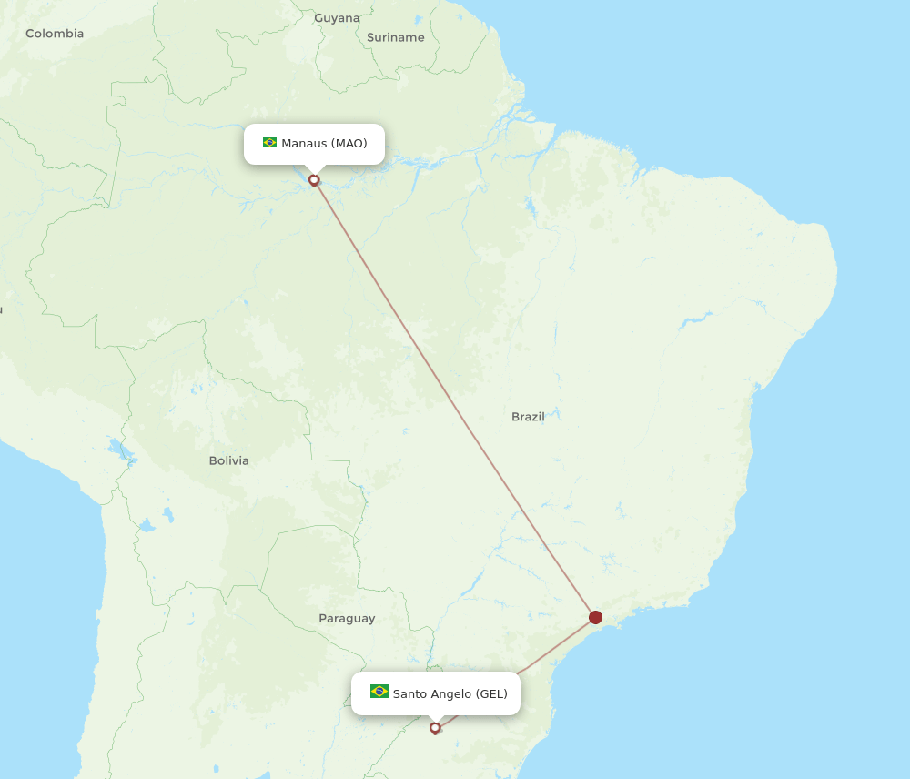 GEL-MAO flight routes