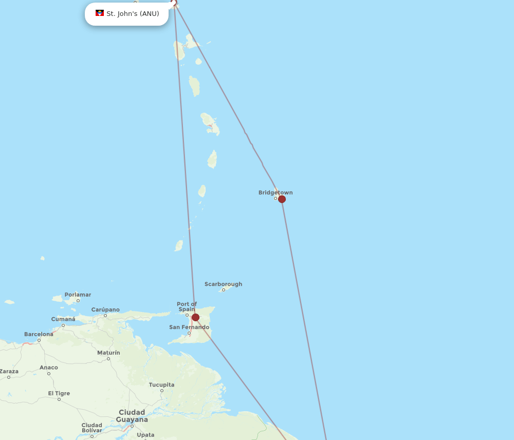 GEO-ANU flight routes