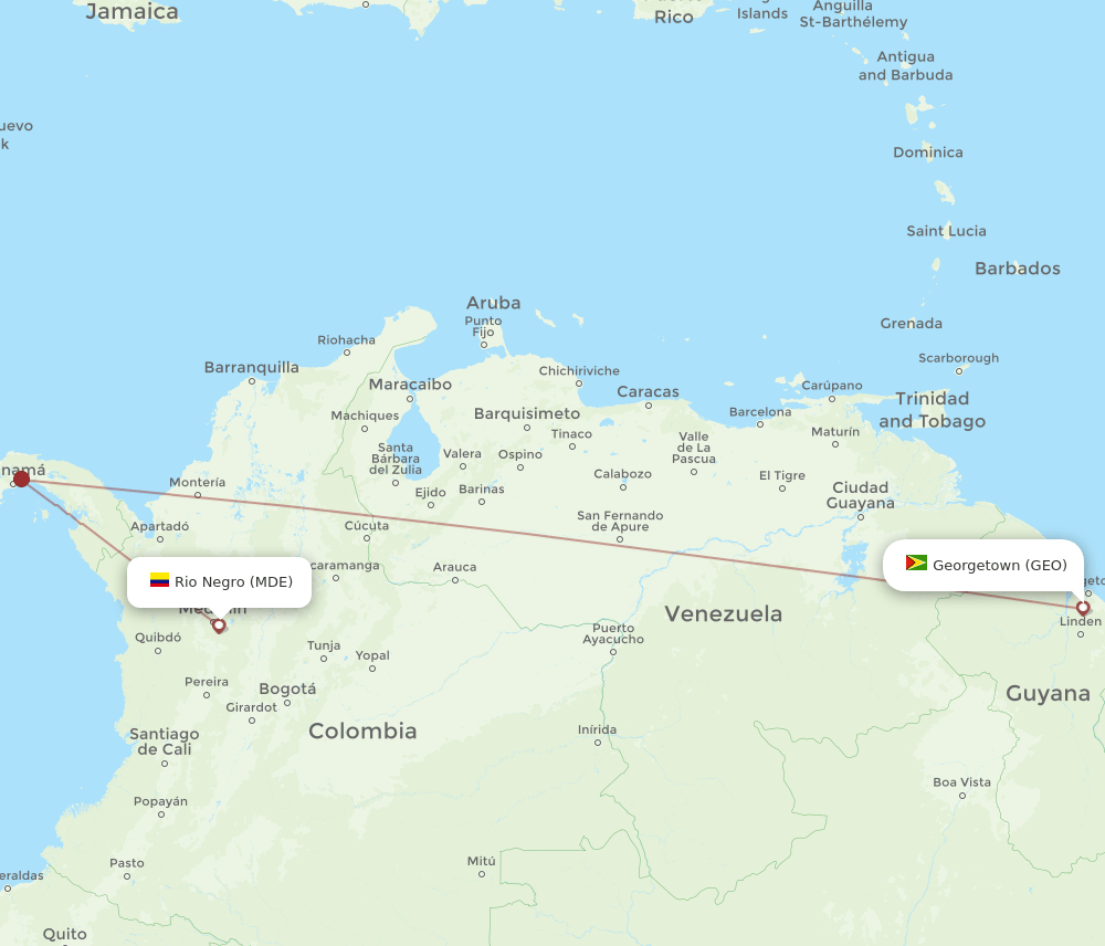 GEO-MDE flight routes